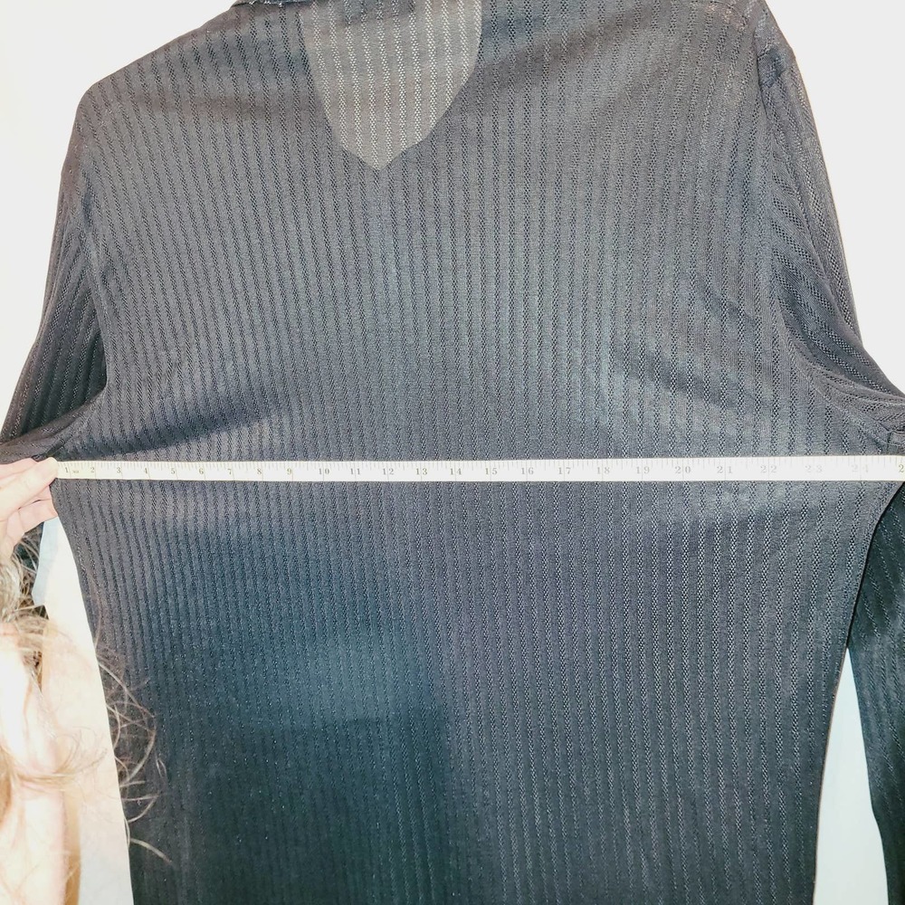 Versace Classic Black Button Down Striped Shirt - image 7